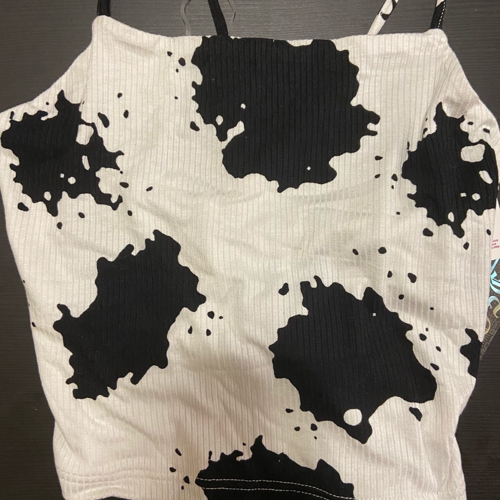 Cow Print Crop Top